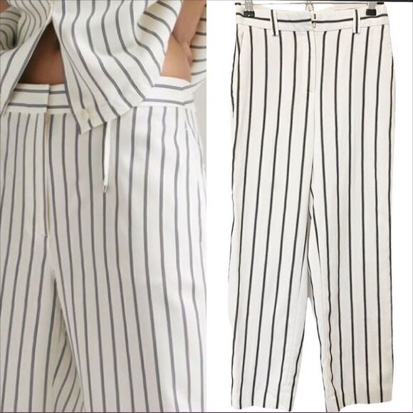 Massimo Dutti Stripe straight leg pants size 2 - Picture 10 of 10